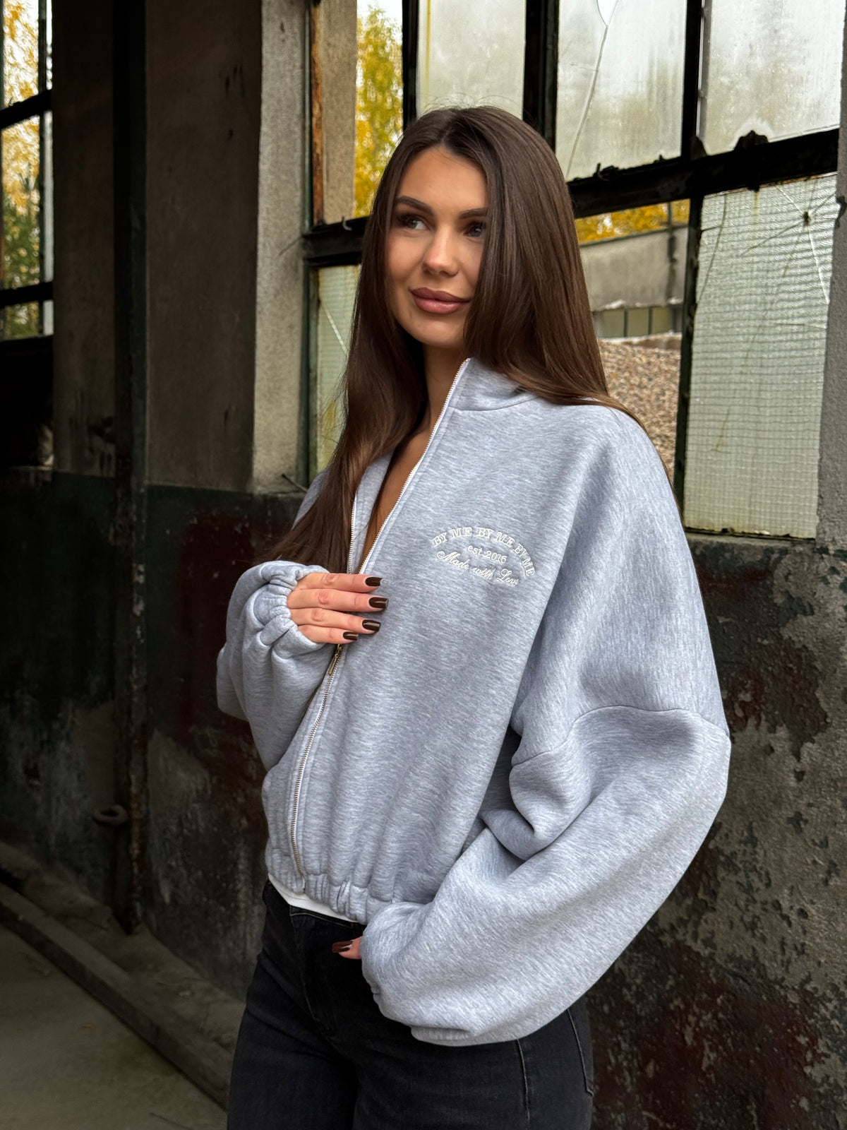 Bluza bomberka na zamek by me szara