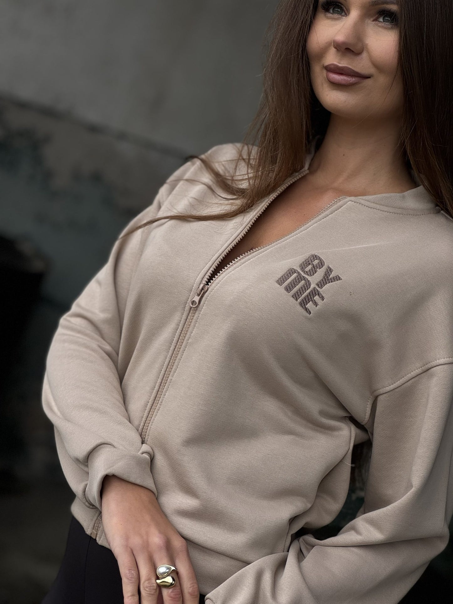 Bluza rozpinana by me beżowa
