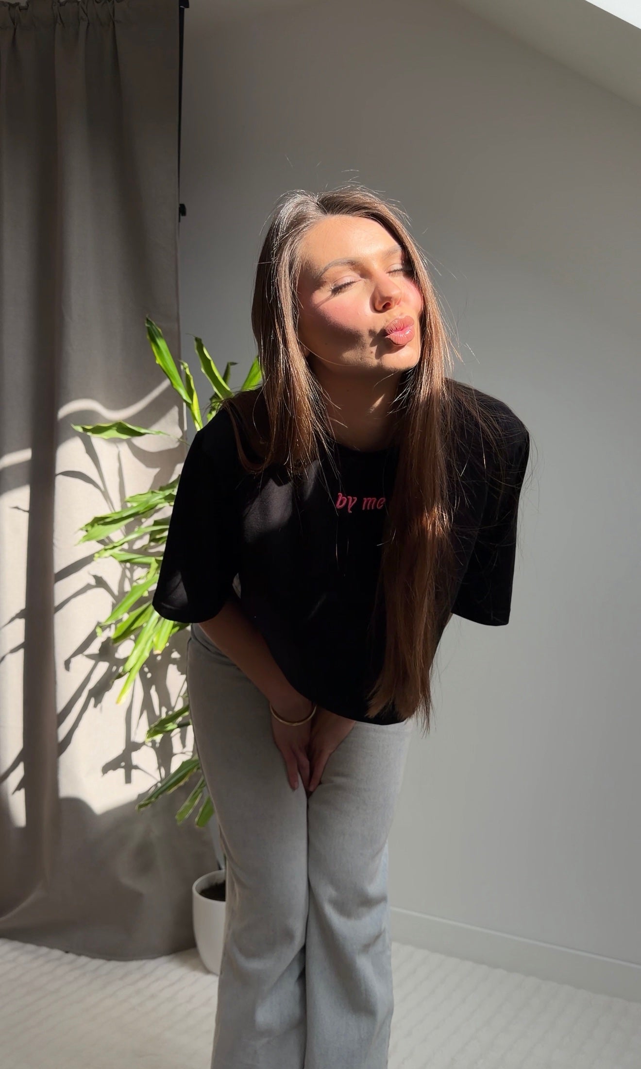 T-shirt bawełniany czarny by me