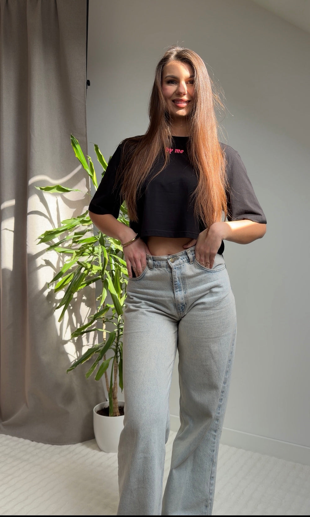 T-shirt bawełniany czarny by me