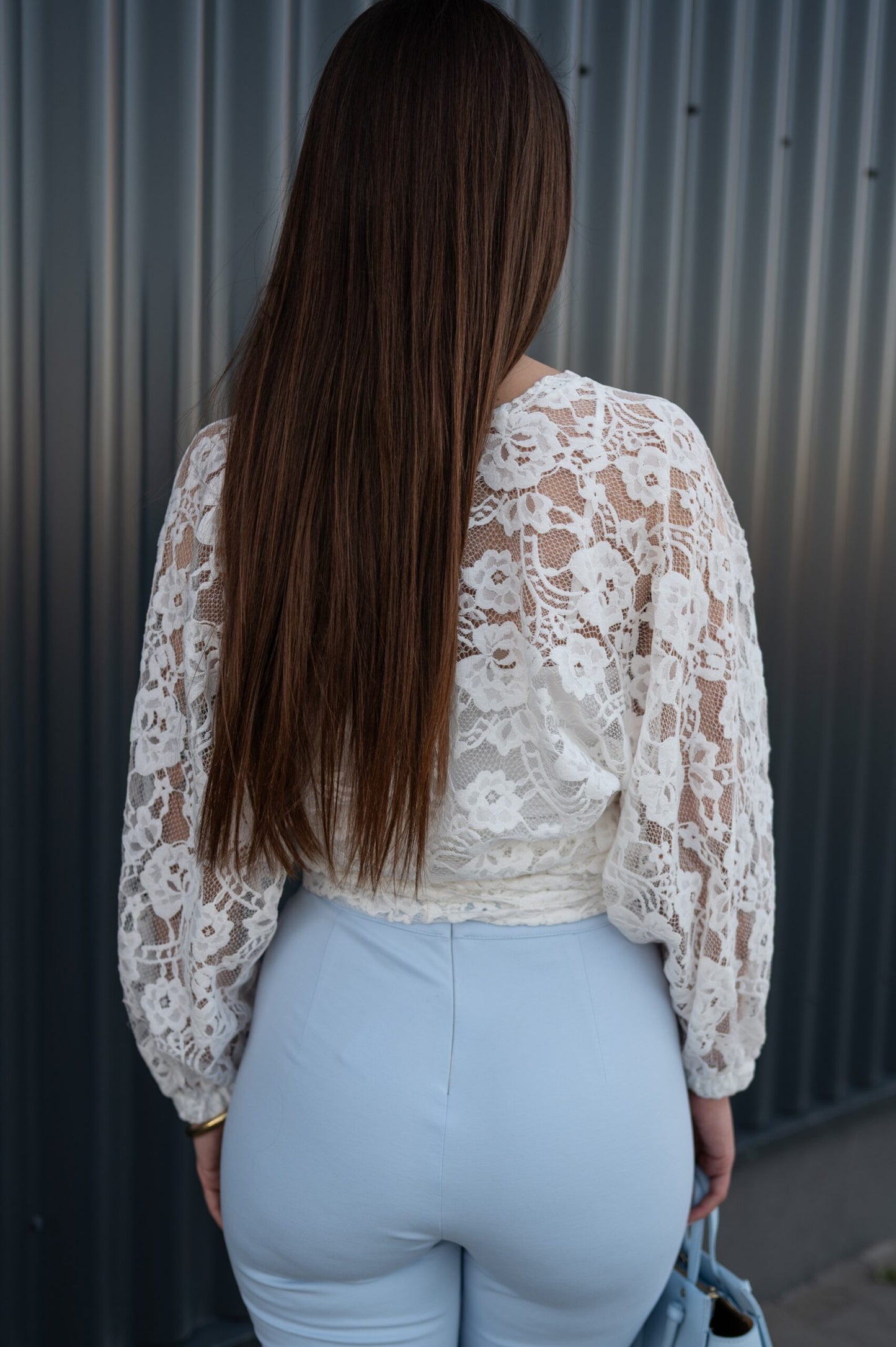Kimono koronkowe białe