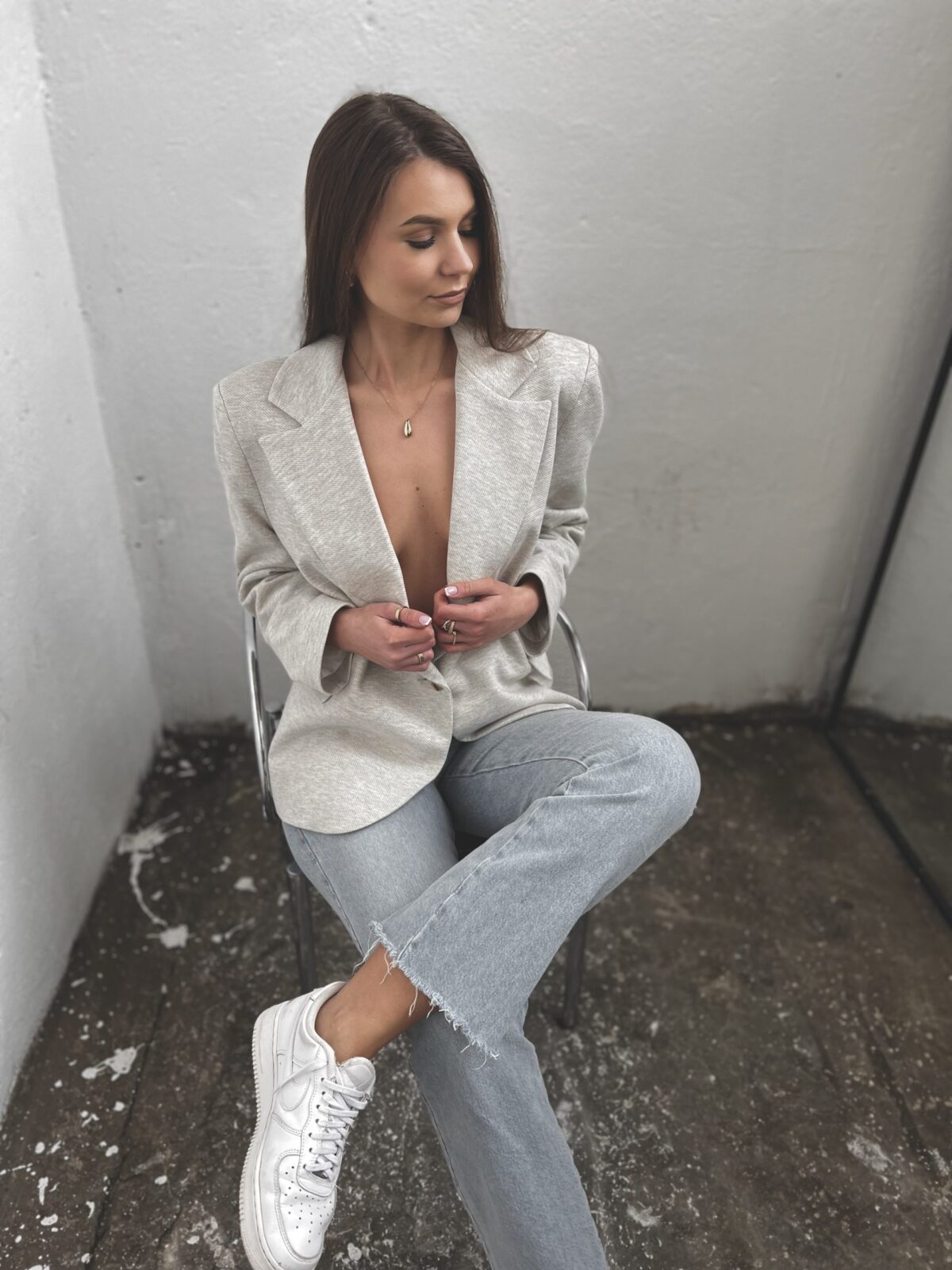 MARYNARKA DRESOWA SZARA slay