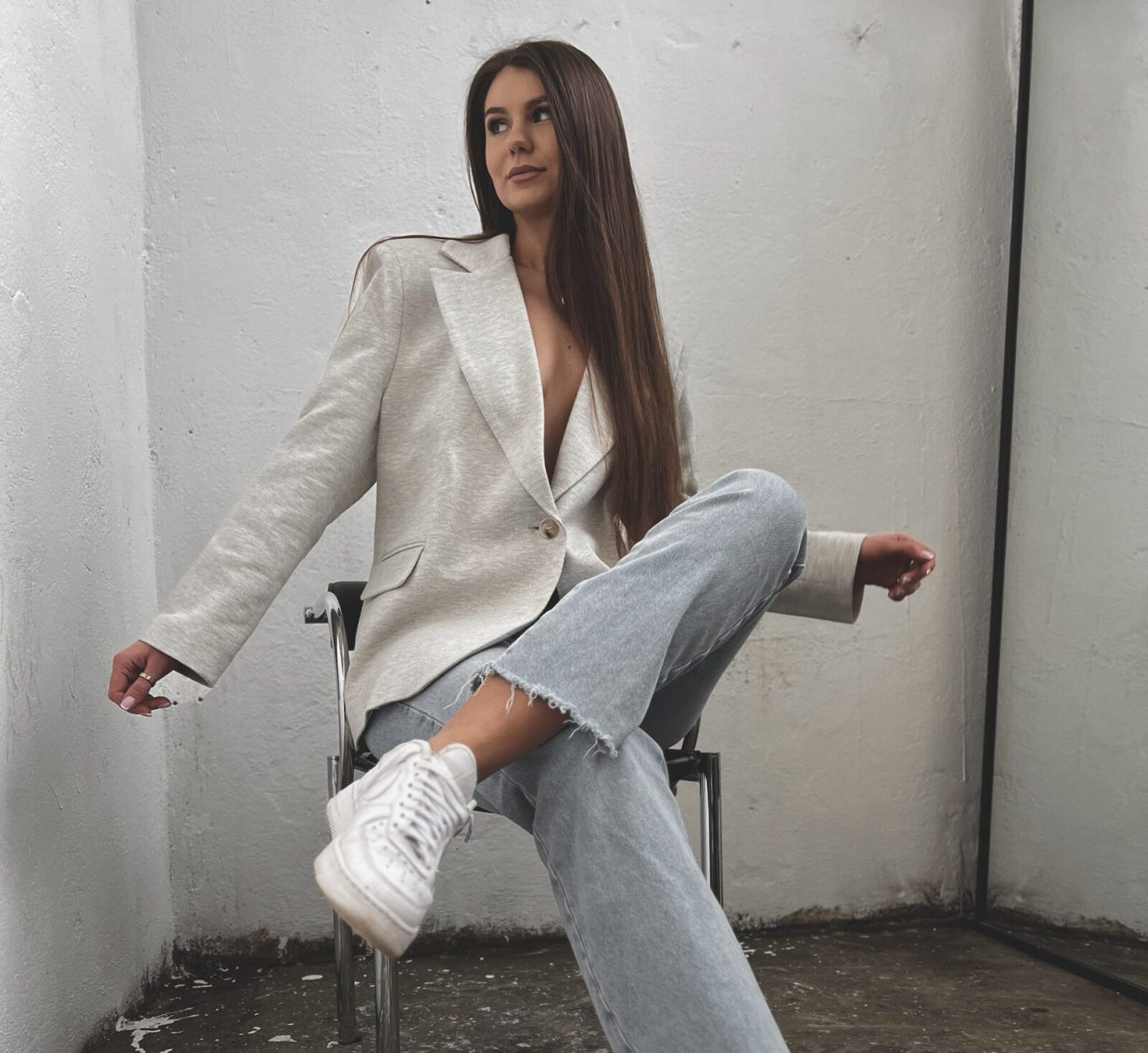 MARYNARKA DRESOWA SZARA slay
