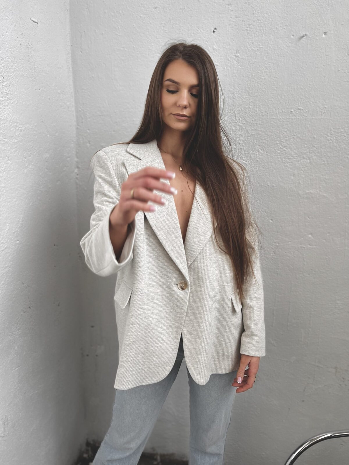MARYNARKA DRESOWA SZARA slay