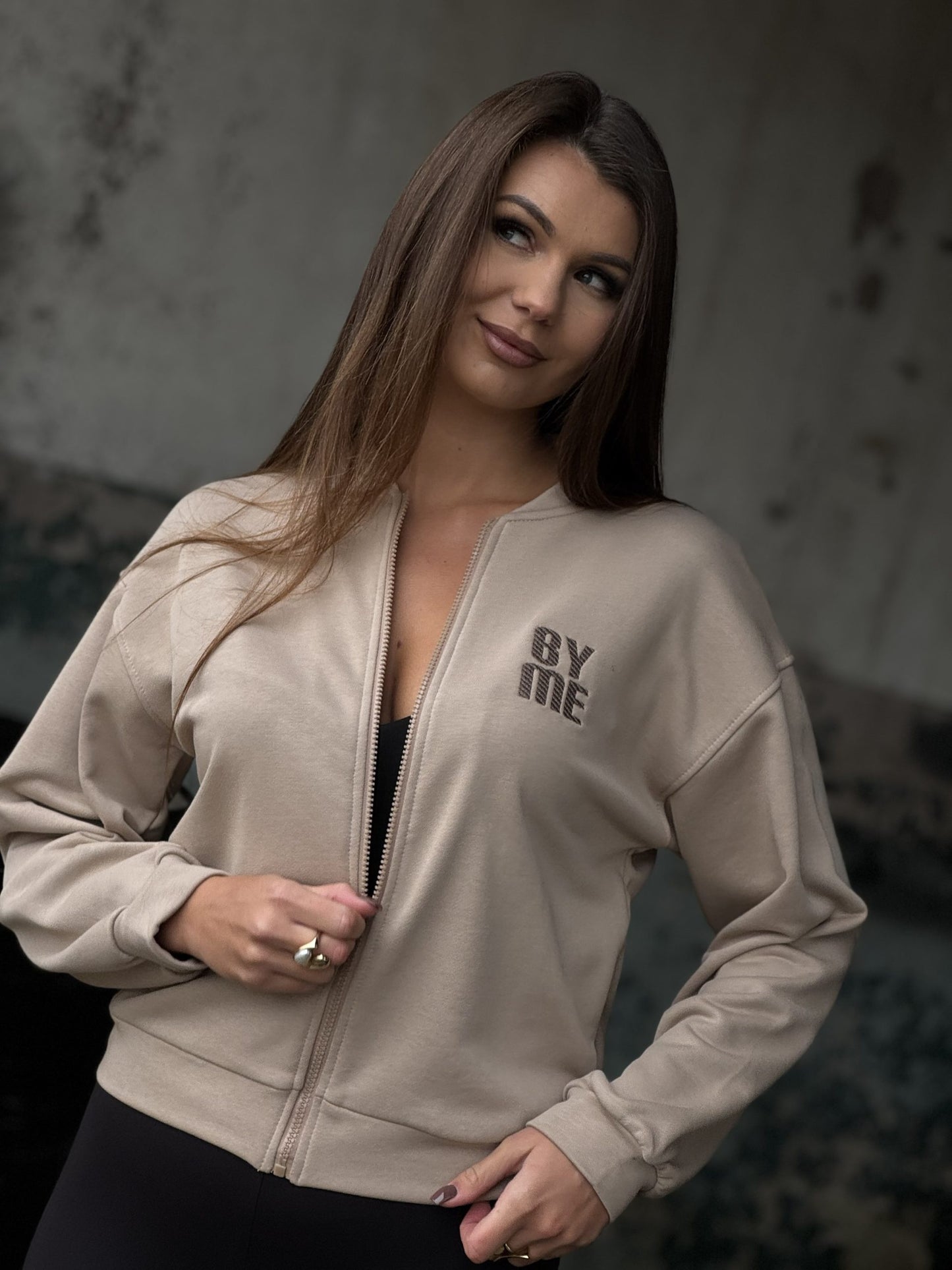Bluza rozpinana by me beżowa