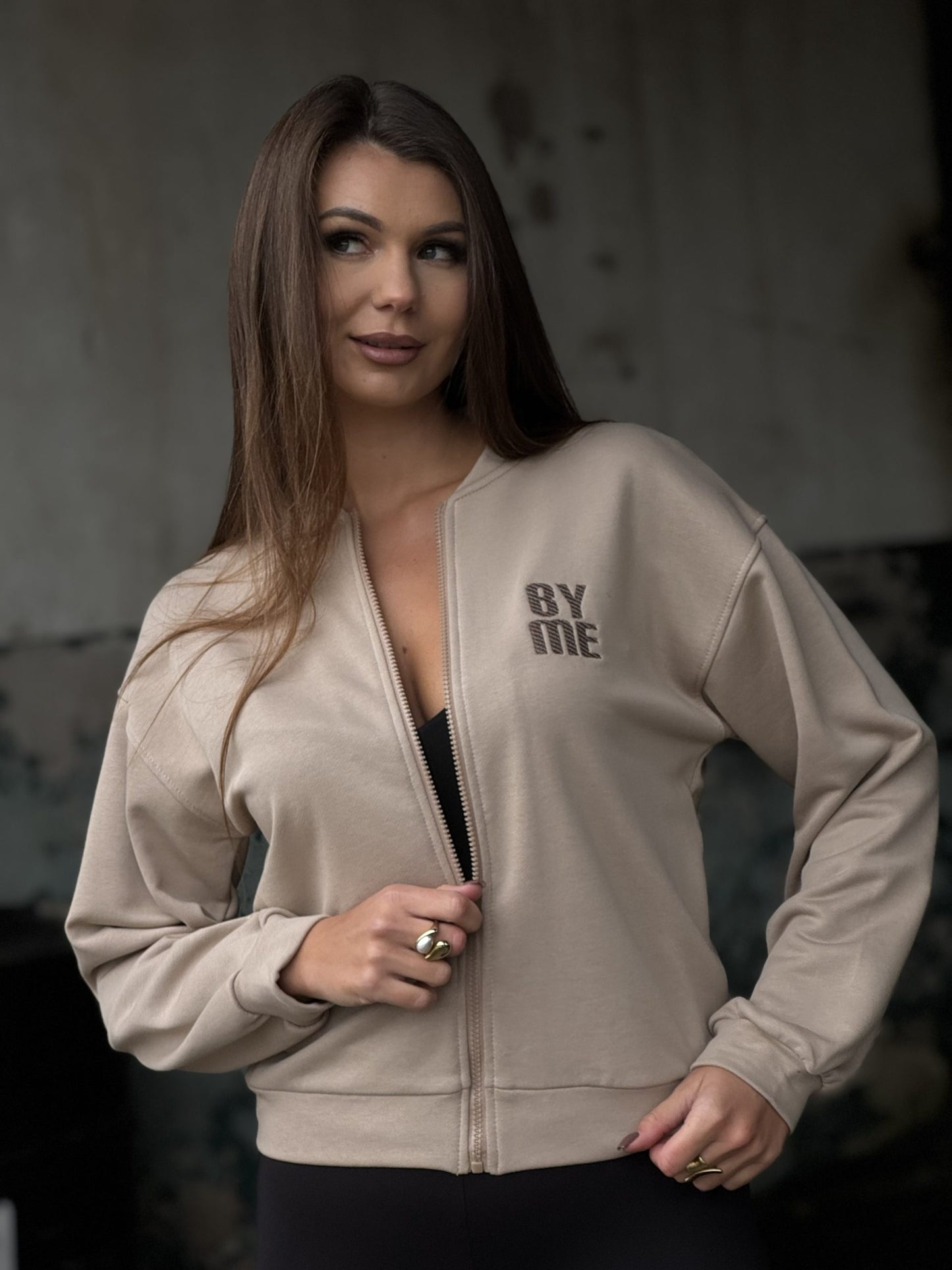 Bluza rozpinana by me beżowa
