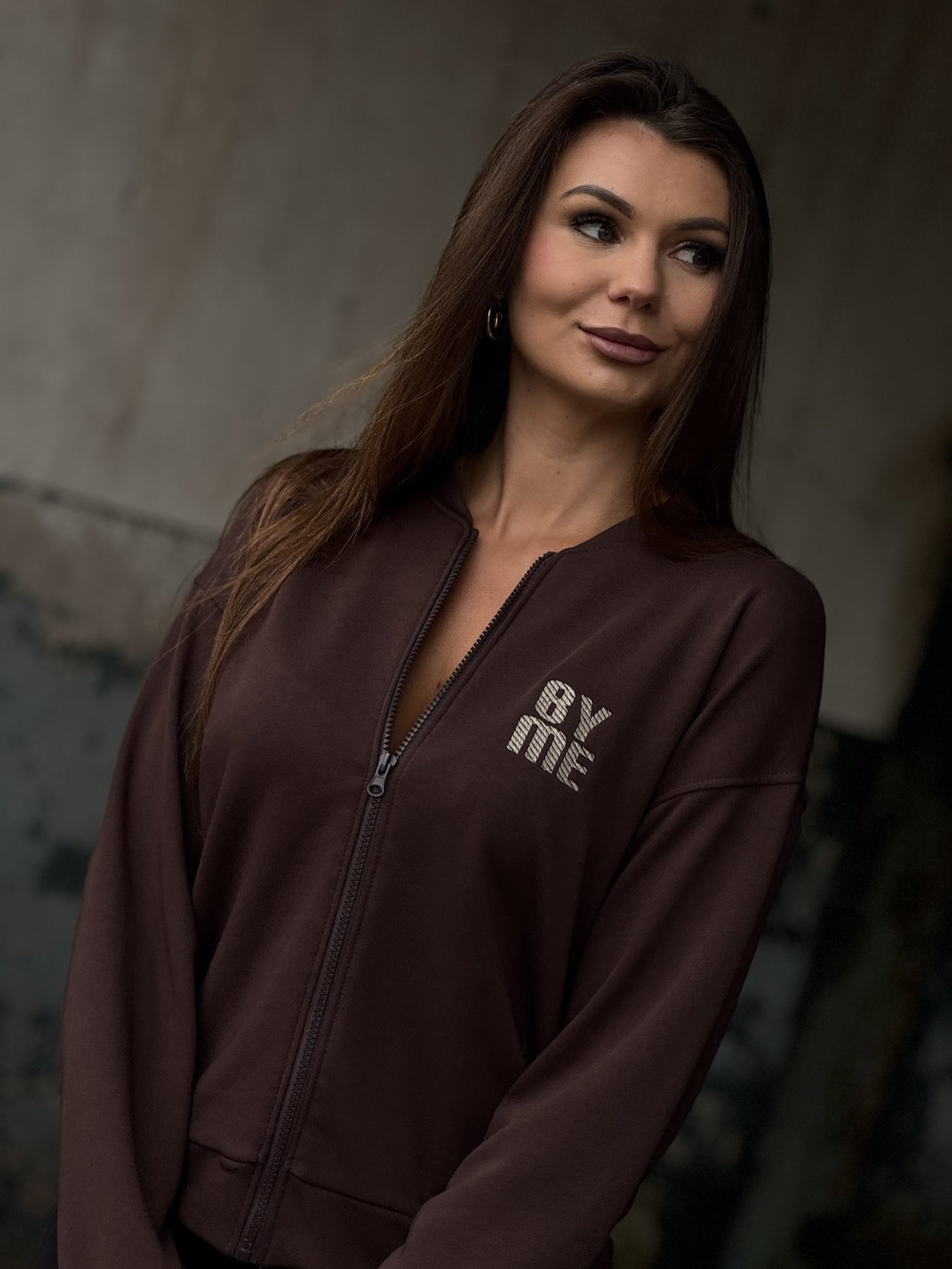 Bluza rozpinana by me brązowa