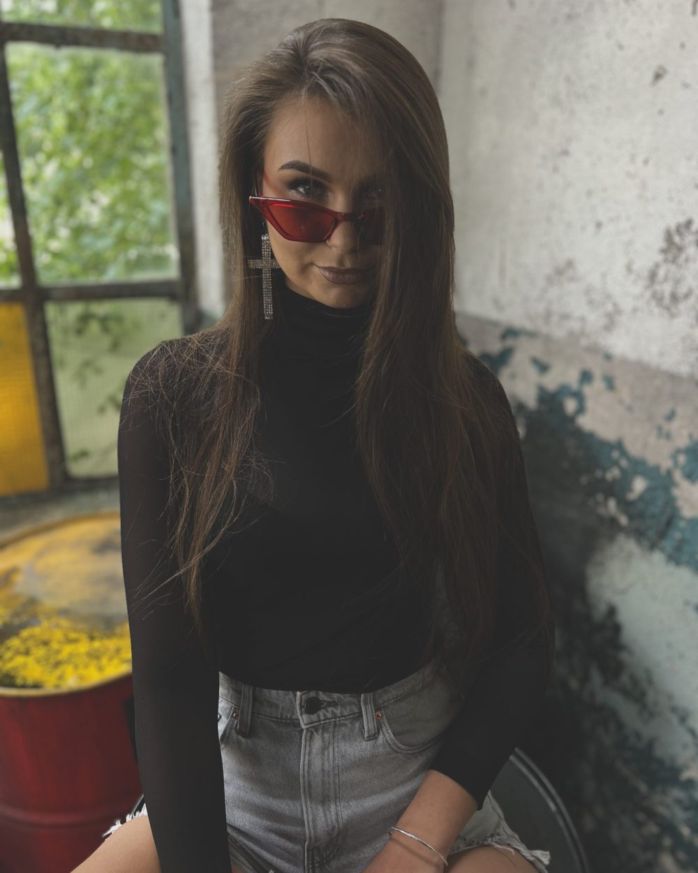 bluzka siateczka czarna