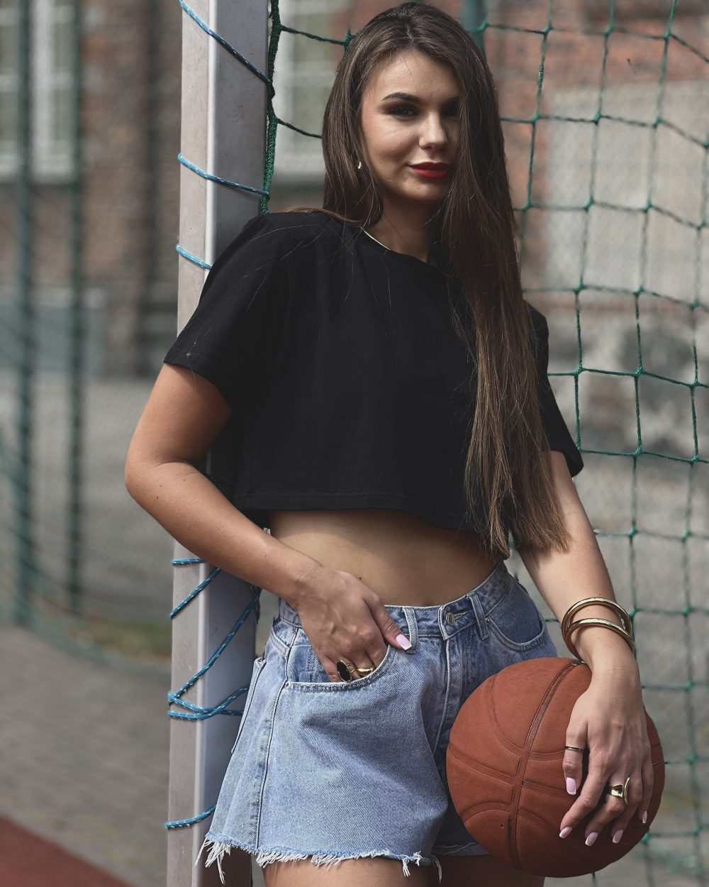 T-shirt krótki oversize czarny