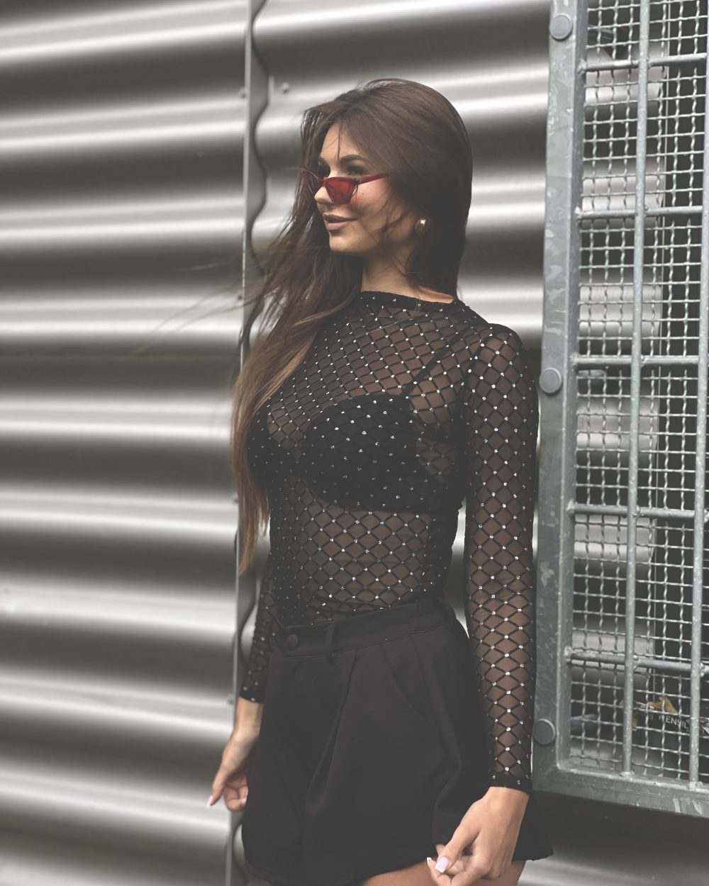 Bluzka siateczka by me czerń